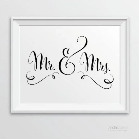 Cheap Wedding Decorations Mr and Mrs Signs