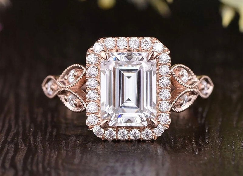 moissanite engagement ring
