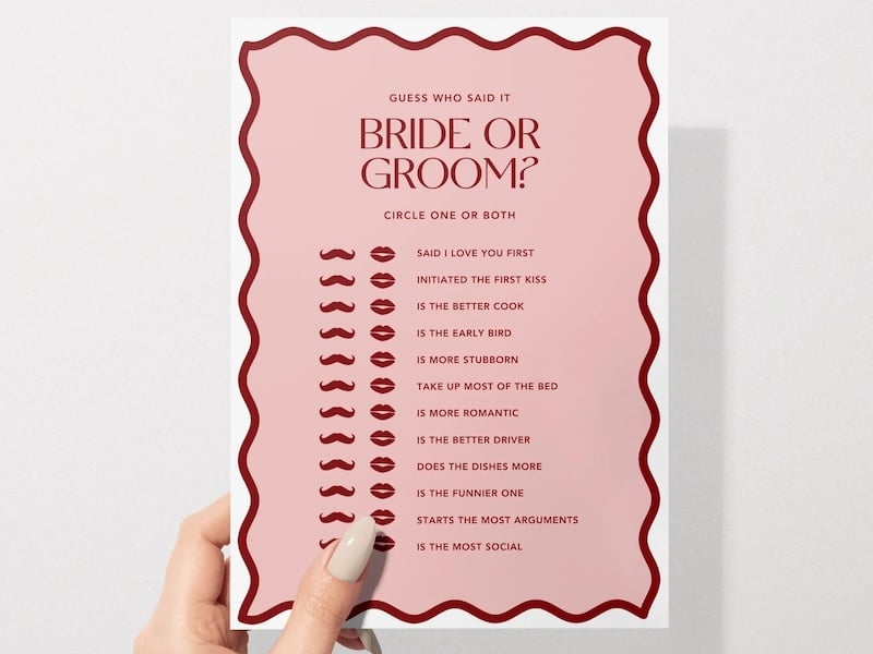bridal shower games