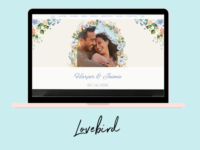 lovebird wedding website