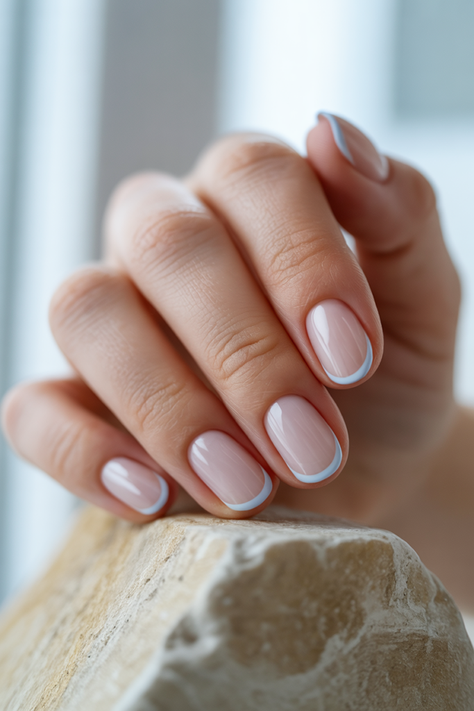 Baby blue micro french