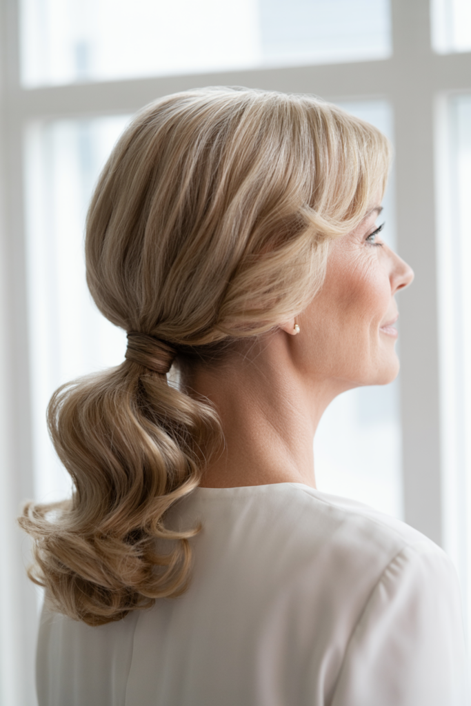 Low Ponytail with Soft Waves