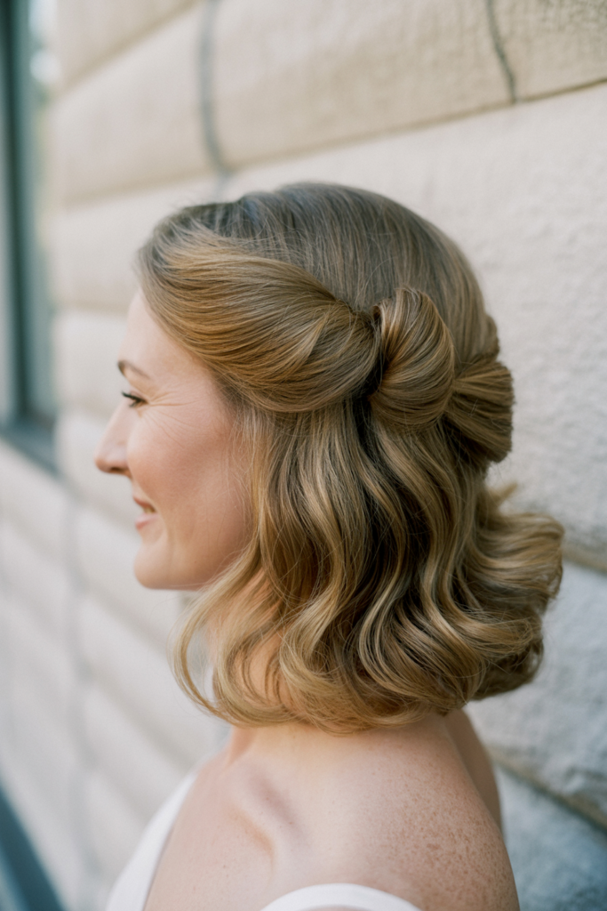 Half up twist soft waves