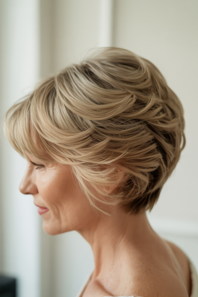 Short Hair, Tucked and Textured