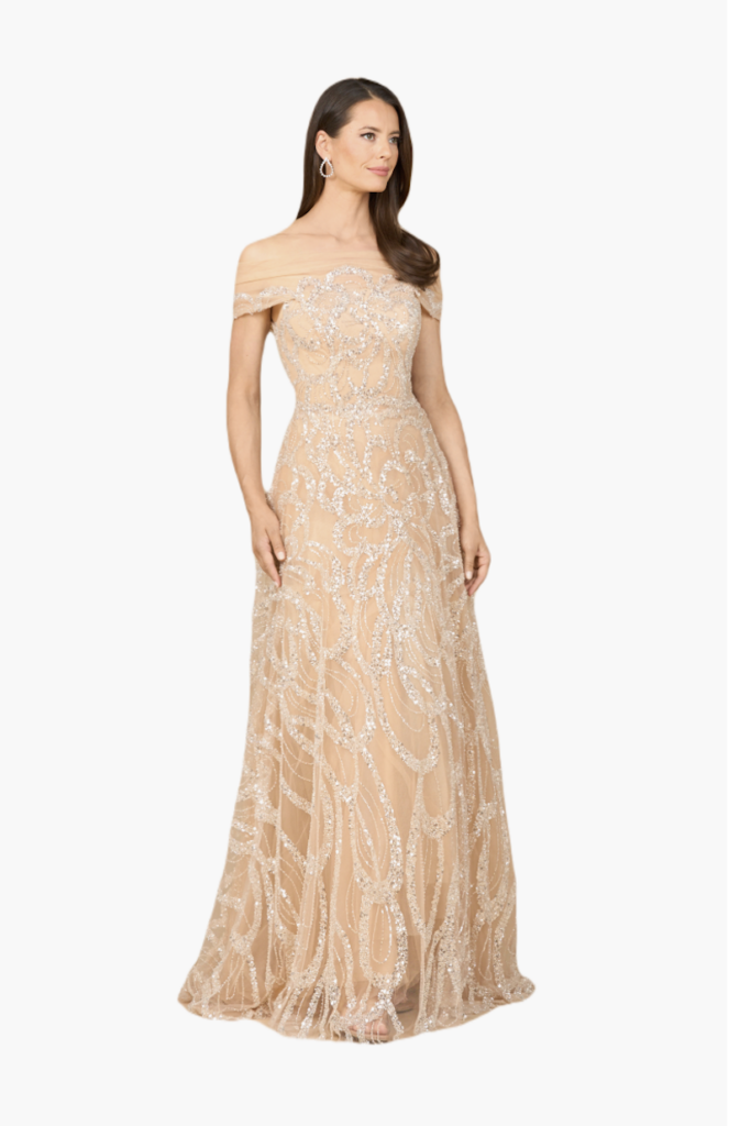 champagne mob dresses Marseille Embossed Maxi Dress main image 1