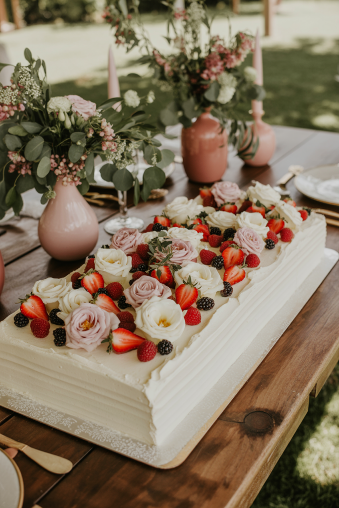 spring-wedding-cakes009 Long Table Sheet Cake