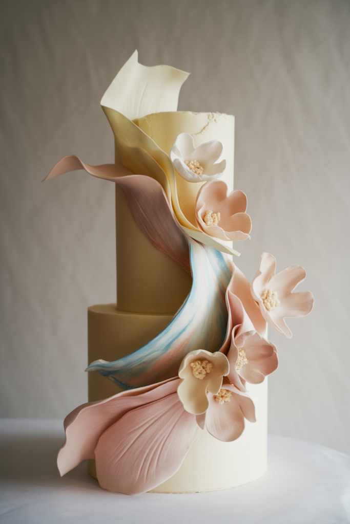 spring-wedding-cakes021 Sculptural Edible-Art Cake