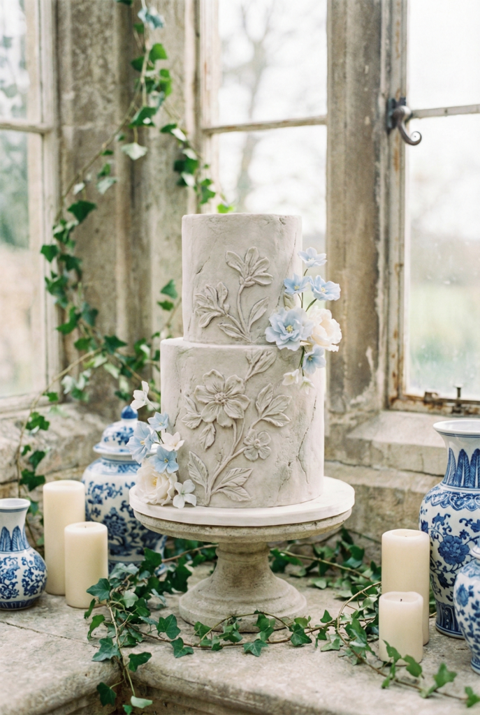 spring-wedding-cakes033 Ceramic or Stone-Inspired Cake