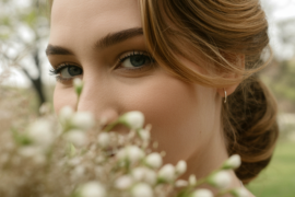 spring wedding hair side swept