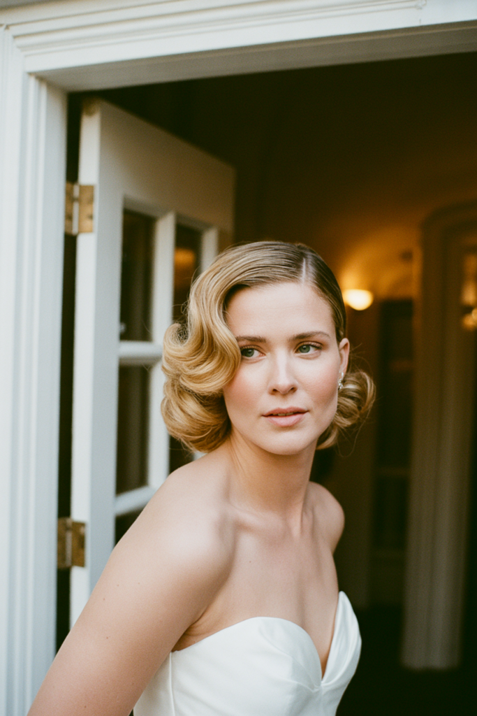 spring wedding hair old hollywood