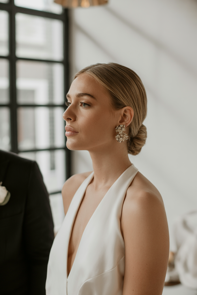 spring wedding hair chignon