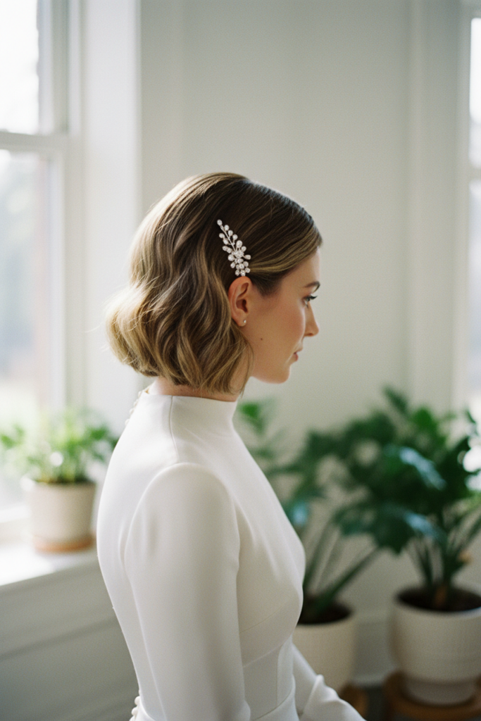 spring wedding hair side hair
