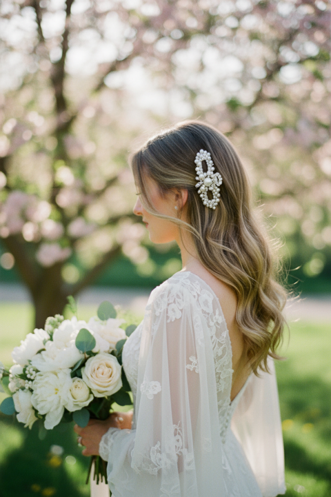 spring wedding hair side swept