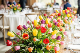 tulip spring wedding table