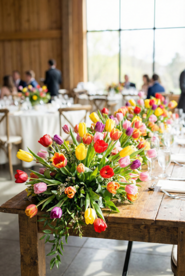 tulip spring wedding table