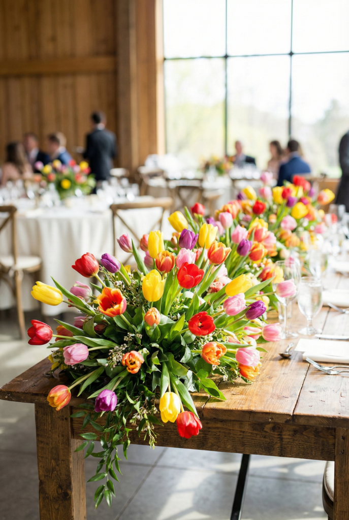 tulip spring wedding table
