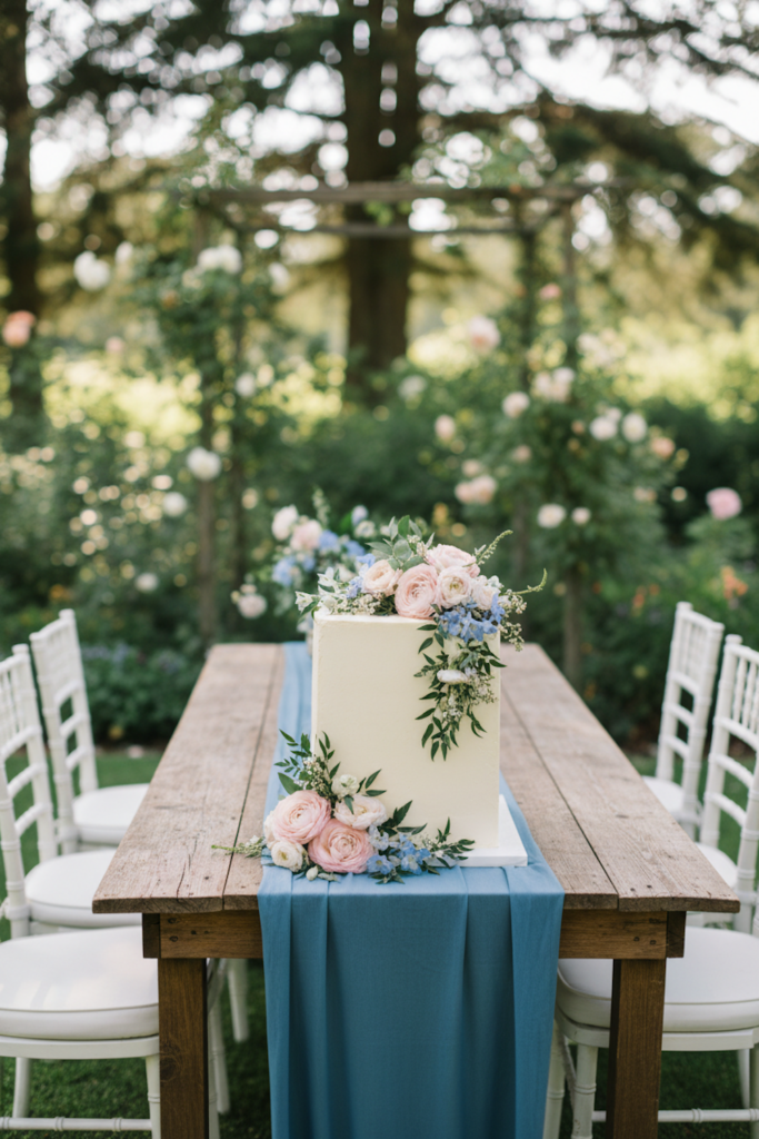 square-maximalist-wedding-cake square wedding cake