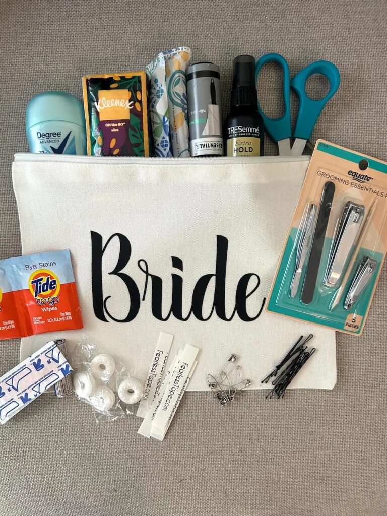 wedding day emergency kit