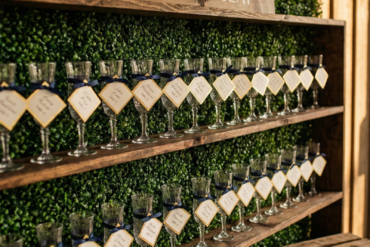 champagne wall wedding