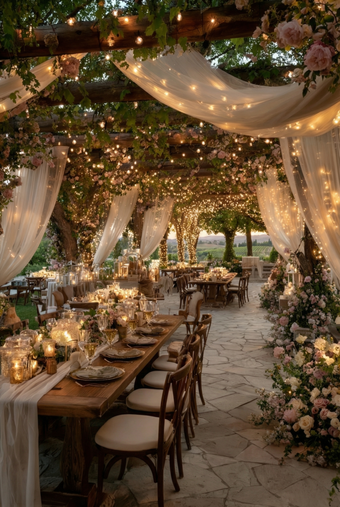 fairy lights wedding trends