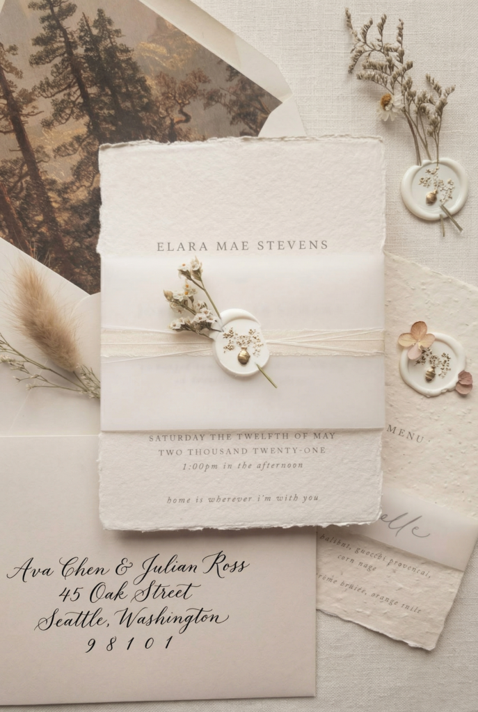stationery wedding trends