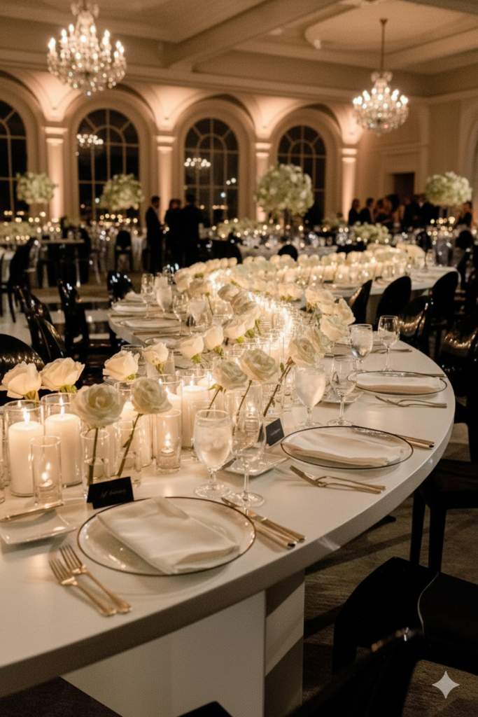 curved tables wedding trends