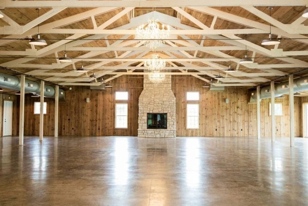 rustic wedding venue before photo