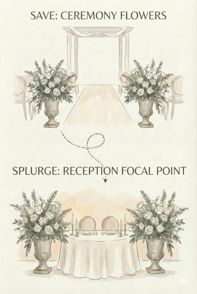 wedding save ceremony flowers