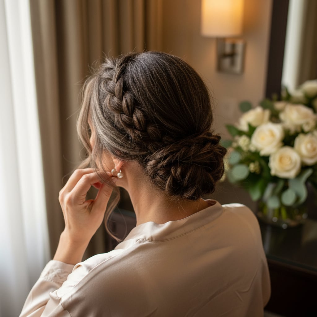 Chic Double-Braid Updo