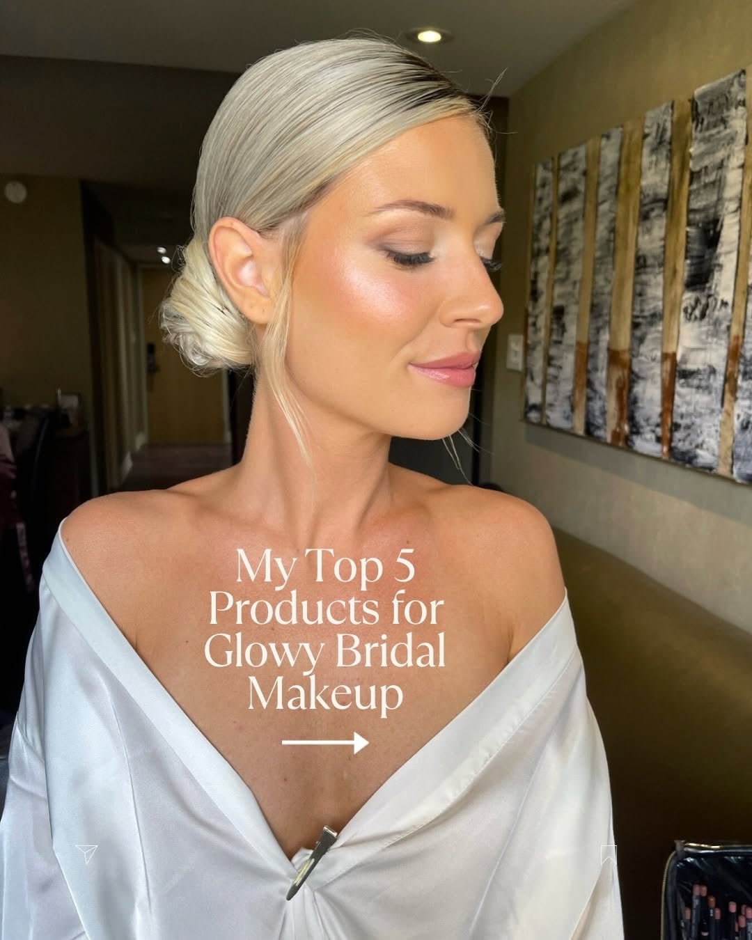 Cream Highlighter on Cheekbones and Cupid’s Bow