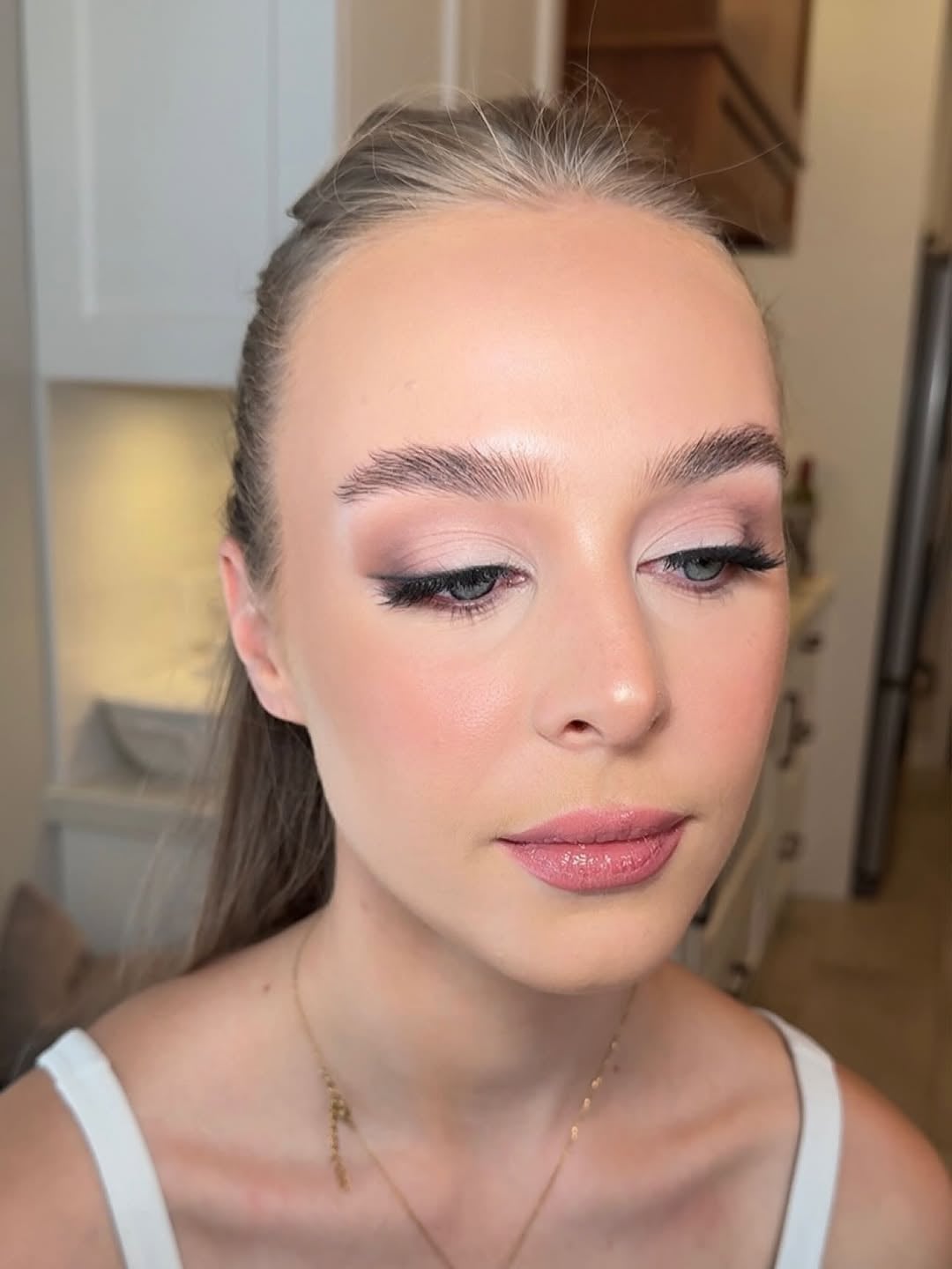 Fresh Pink Lip With Barely-There Eye Makeup