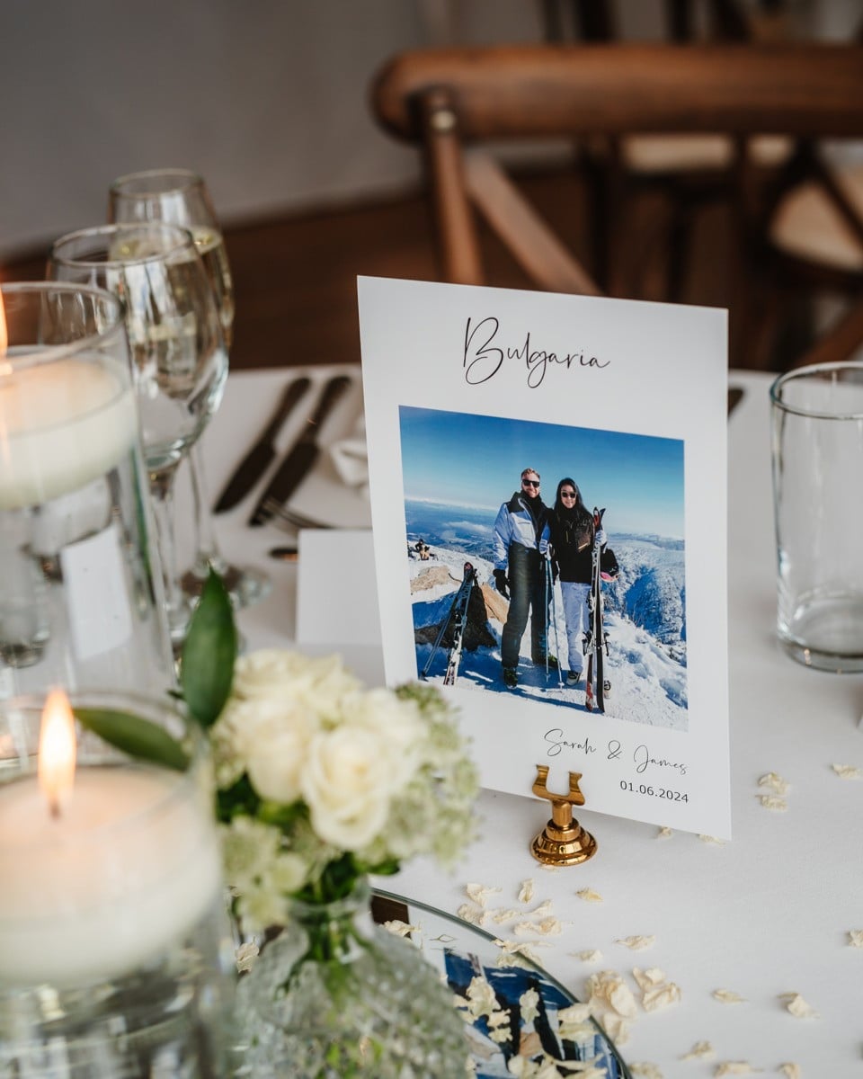 Photo Strip Table Numbers from Your Relationship Timeline