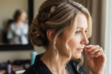 Twisted Updo with Face Framing