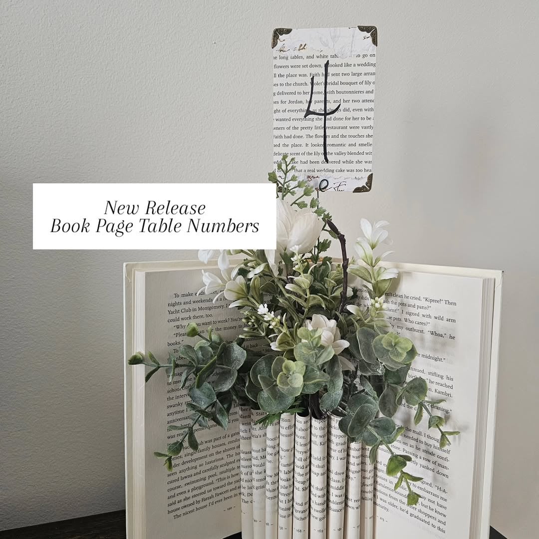 Vintage Book Spine Table Numbers