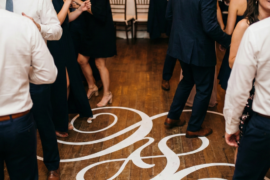 wedding budget dance floor monogram