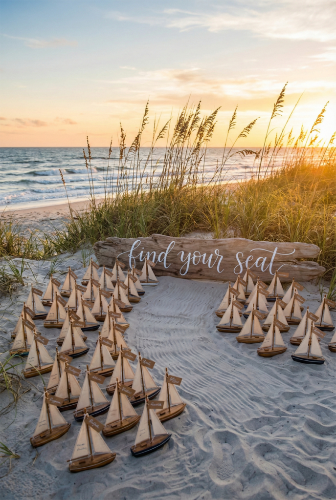 boat seating card display