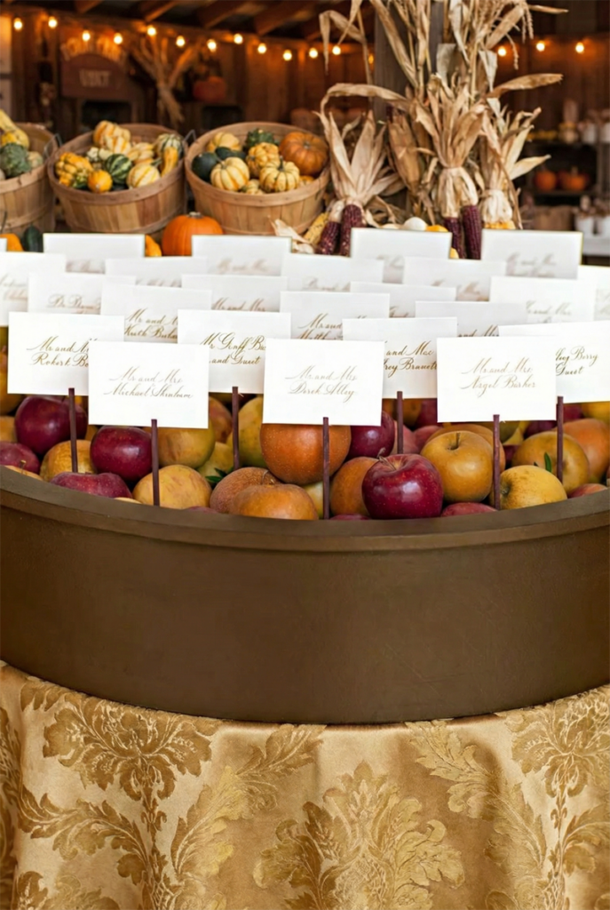 fruit bowl seating cards