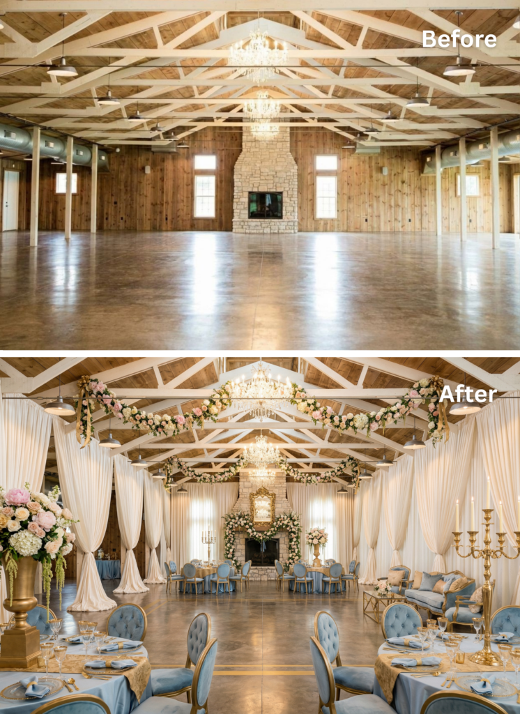 french chateau wedding venue transformation