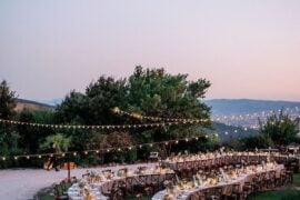 wedding serpentine table