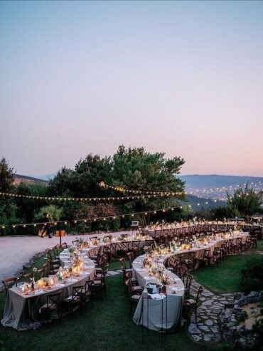 wedding serpentine table