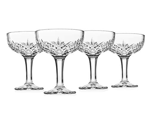 Godinger Dublin crystal champagne coupe glass set