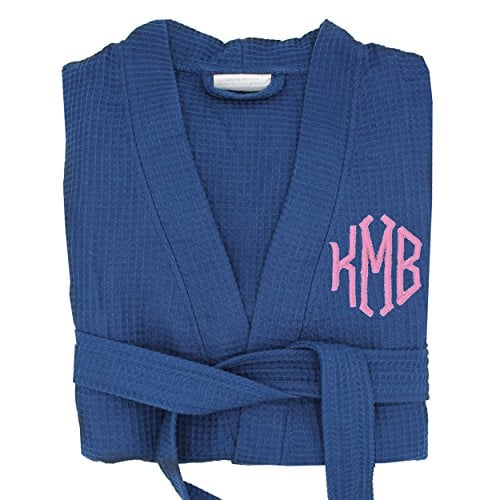 Personalized waffle-knit bridesmaid kimono robe