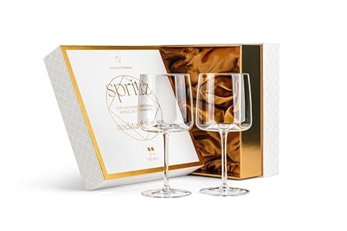 Crystal Aperol Spritz cocktail coupe glasses set of 2