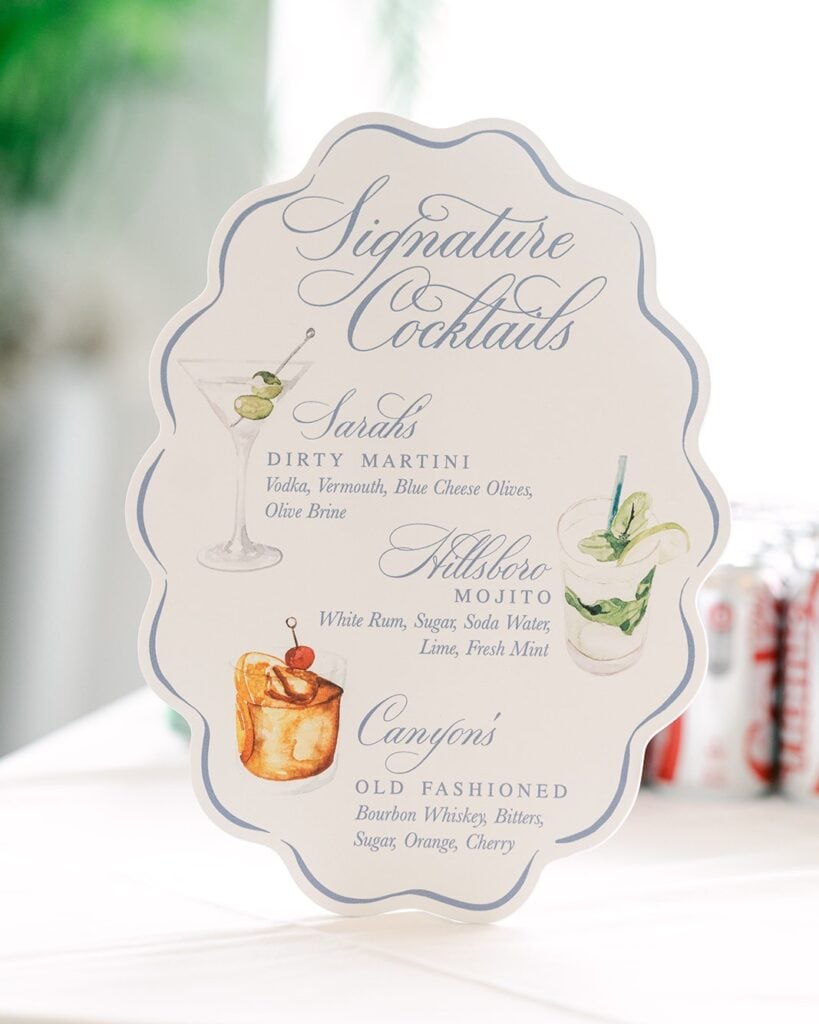 signature cocktail menu