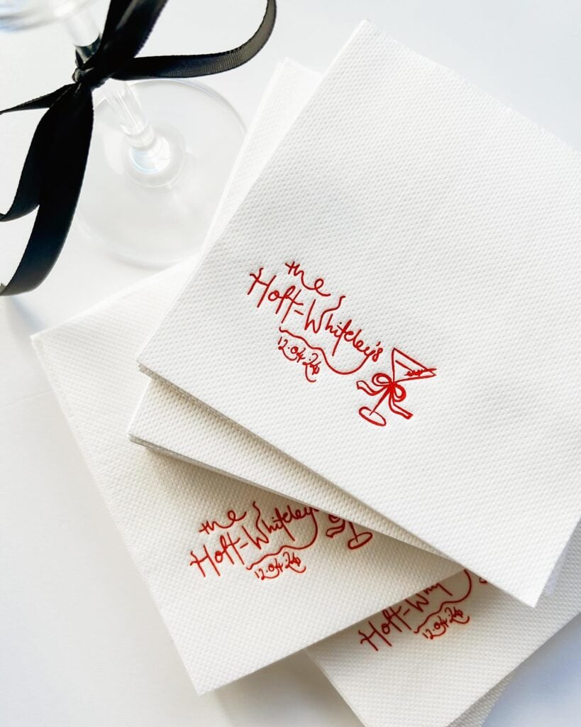 wedding cocktail napkins