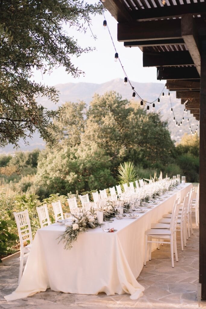 wedding reception table floor length tablecloth