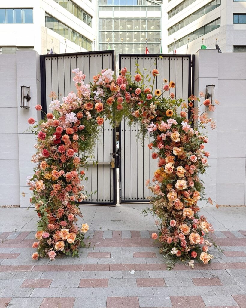 wedding floral arch