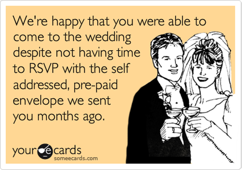 Wedding RSVP mistakes that drive brides crazy