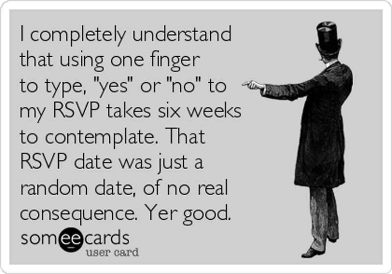 wedding rsvp mistakes