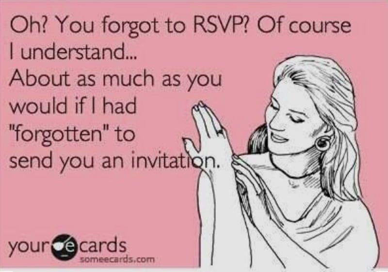 wedding rsvp mistakes